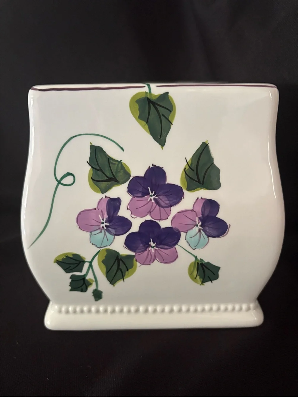 Waverly Garden Room Sweet Violets Tissue Kleenex Box Cover Floral Cottage